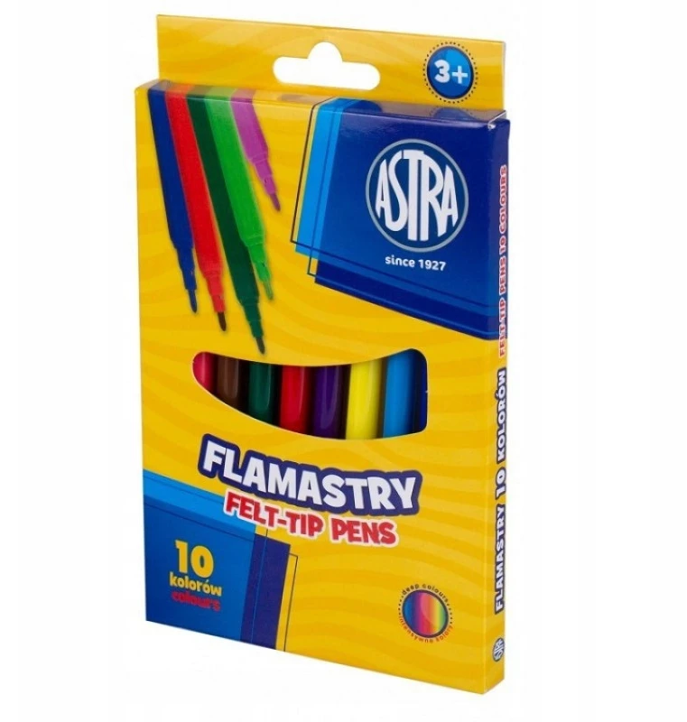 FLAMASTRY ASTRA Pisaki Mazaki Wielofunkcyjne 10kol