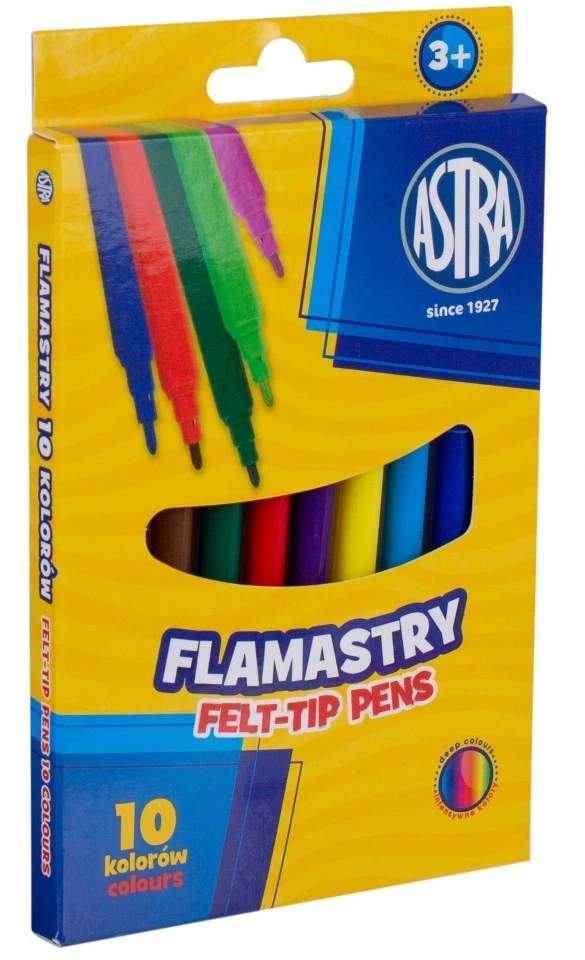 FLAMASTRY ASTRA Pisaki Mazaki Wielofunkcyjne 10kol