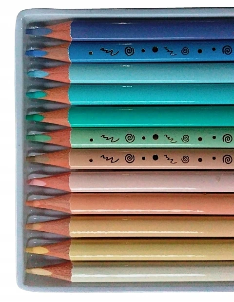 Flamingo Line Trikampiai pasteliniai pieštukai 12 spalvų + tempera - Titanum