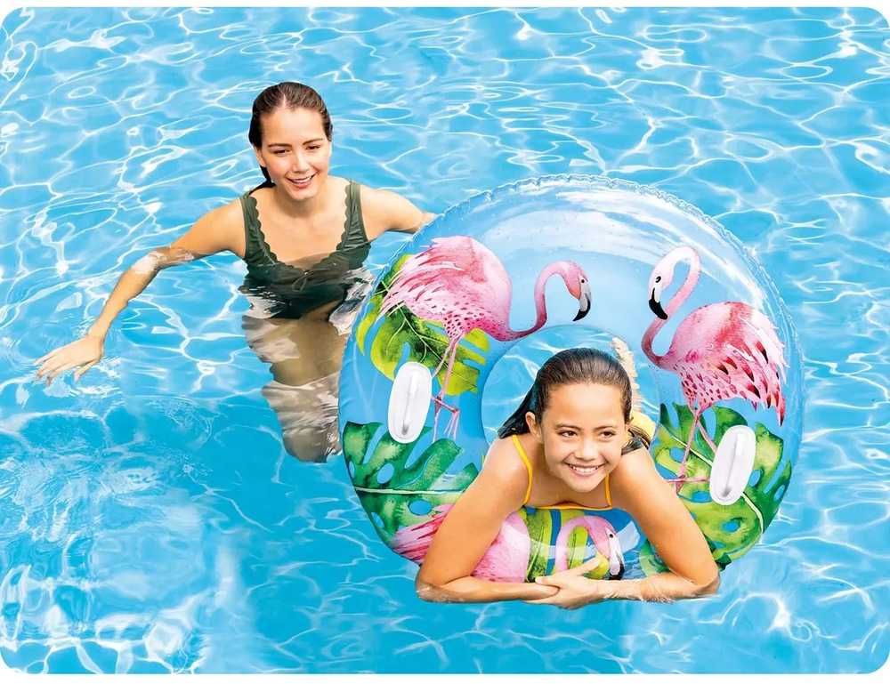 Flamingo plaukimo ratas 97 cm XL INTEX 58263