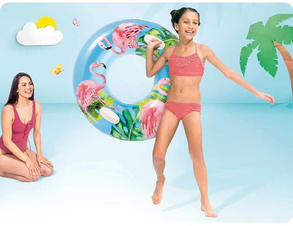 Flamingo plaukimo ratas 97 cm XL INTEX 58263