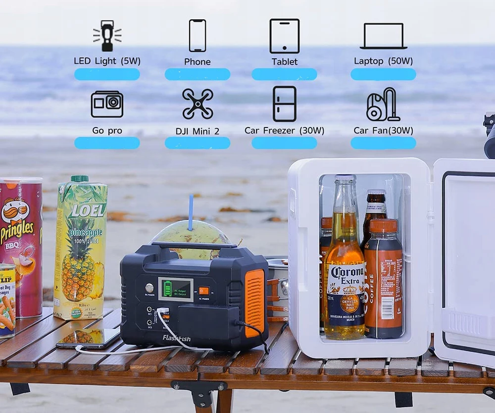 „FlashFish E200“ NEšiojamoji elektrinė „Powerbank“ 40 800 mAh / 151 Wh 200 W