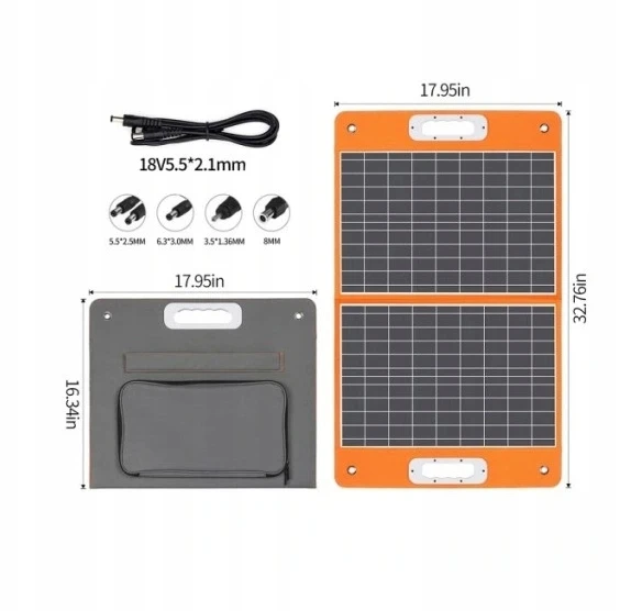 FlashFish TSP 18V 60W universalus nešiojamasis USB saulės kolektorius