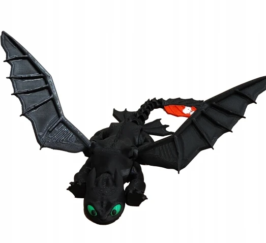 FLEXI Totothless NIGHT FURY Toothless Kaip išmokyti savo drakoną - TIK TOK