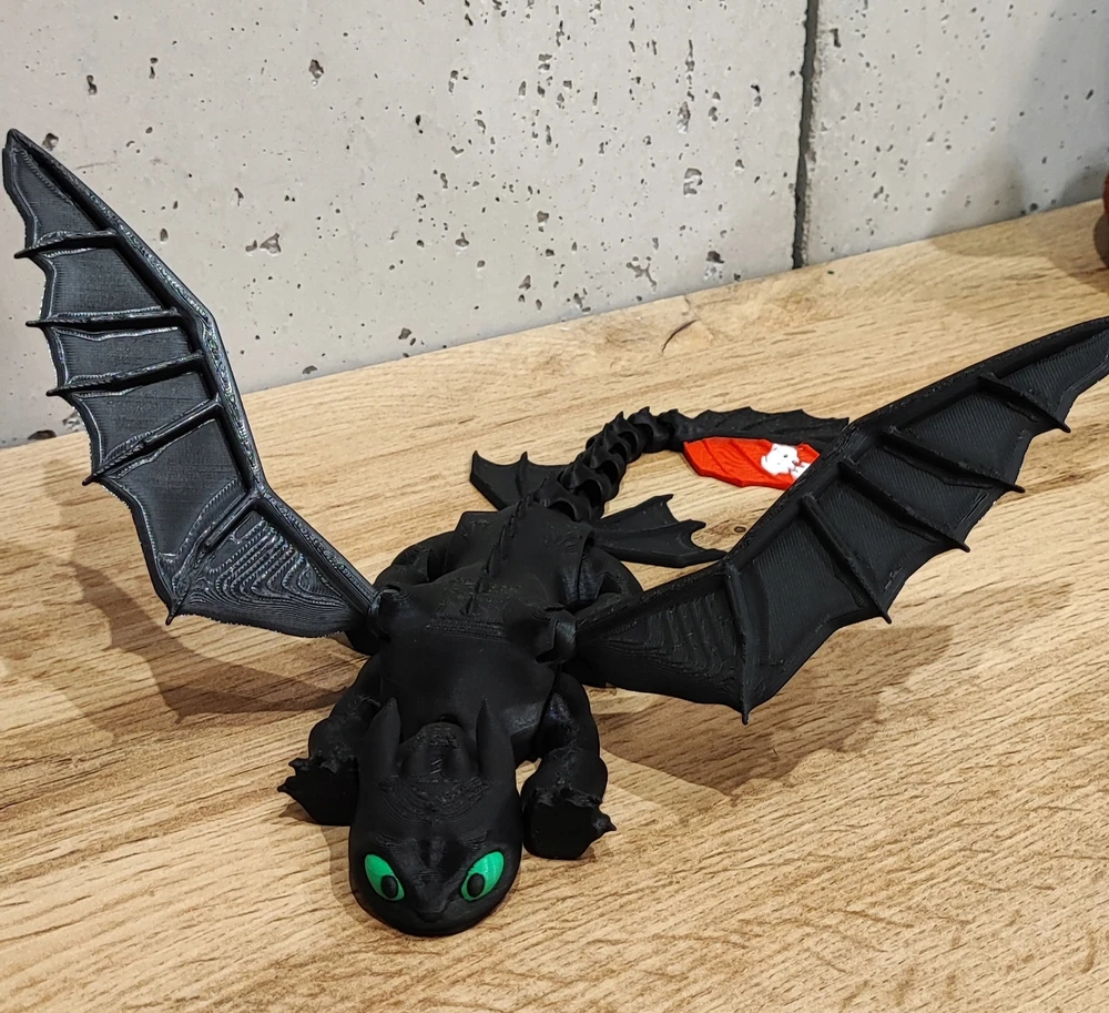 FLEXI Totothless NIGHT FURY Toothless Kaip išmokyti savo drakoną - TIK TOK