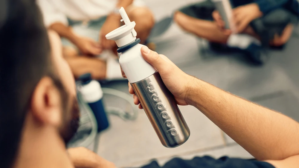 Flip Straw baltas Dopper buteliuko šiaudų kandiklis