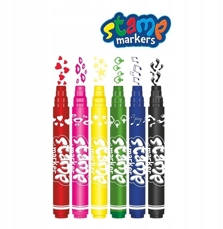 COLORINO KIDS flomasteriai su štampukais, dviejų galų (6 vnt), 36122PTR
