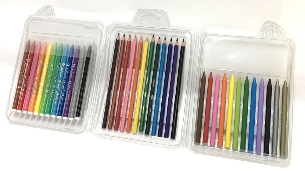 Bic Kid Couler flomasteriai, PlastiDecor kreidelės ir Evolution spalvoti pieštukai