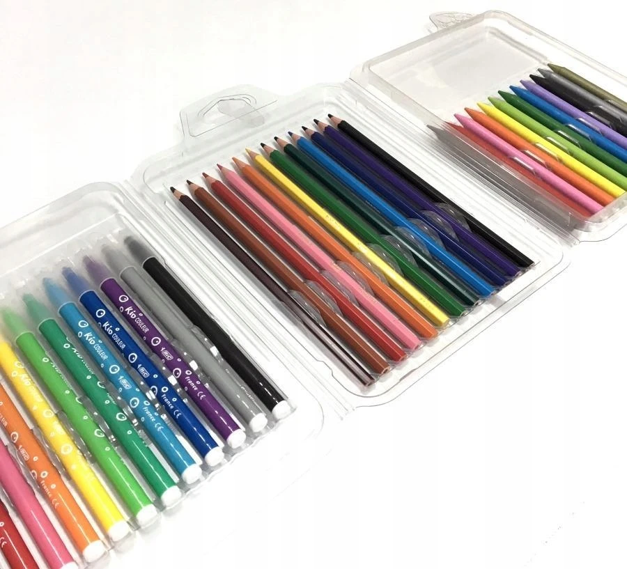 Bic Kid Couler flomasteriai, PlastiDecor kreidelės ir Evolution spalvoti pieštukai