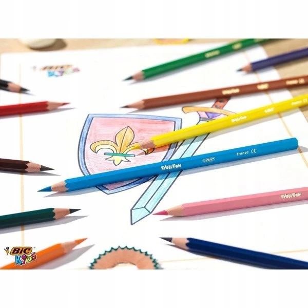 Bic Kid Couler flomasteriai, PlastiDecor kreidelės ir Evolution spalvoti pieštukai
