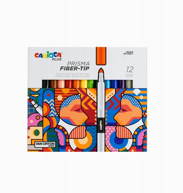Flomasteriai CARIOCA Plus 12 spalvų