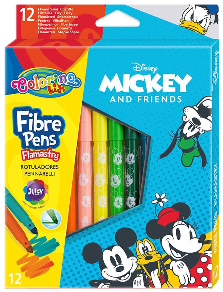 Flomasteriai Colorino Disney Peliukas Mikis, 12 spalvų