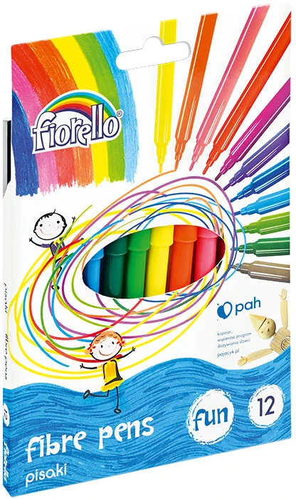 Flomasteriai Fiorello Fun, 12 vnt.