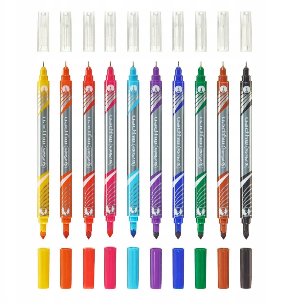 Flomasteriai Herlitz My Pen, dvipusiai, 10sp
