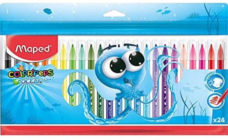 Flomasteriai Maped Colorpeps Ocean, 24 spalv.