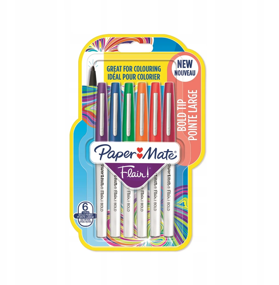 Tušinukų rinkinys piešimui PaperMate Flair Bold 6 (1,2mm) - 2138472
