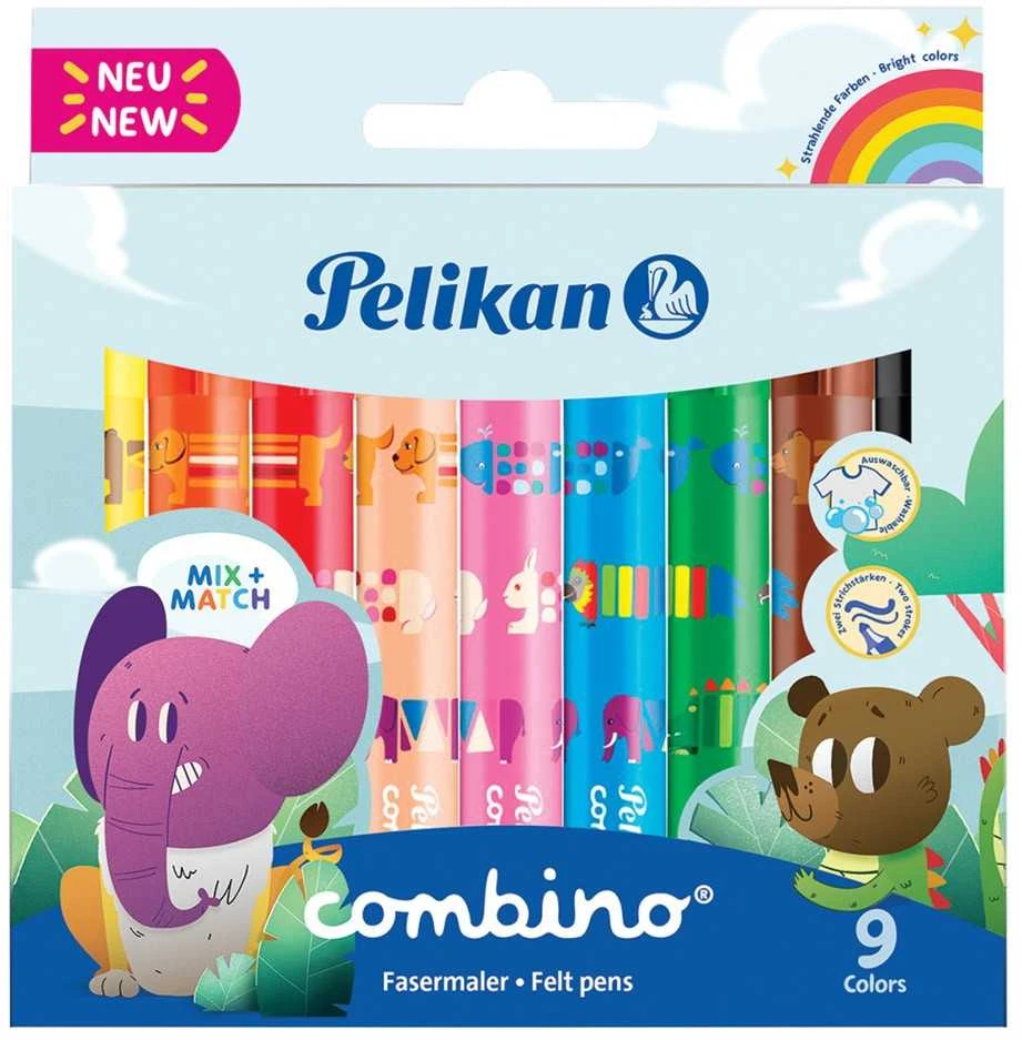 Pelikan Flomasteriai Herlitz Colorella Super Combino C411, 9 vnt.