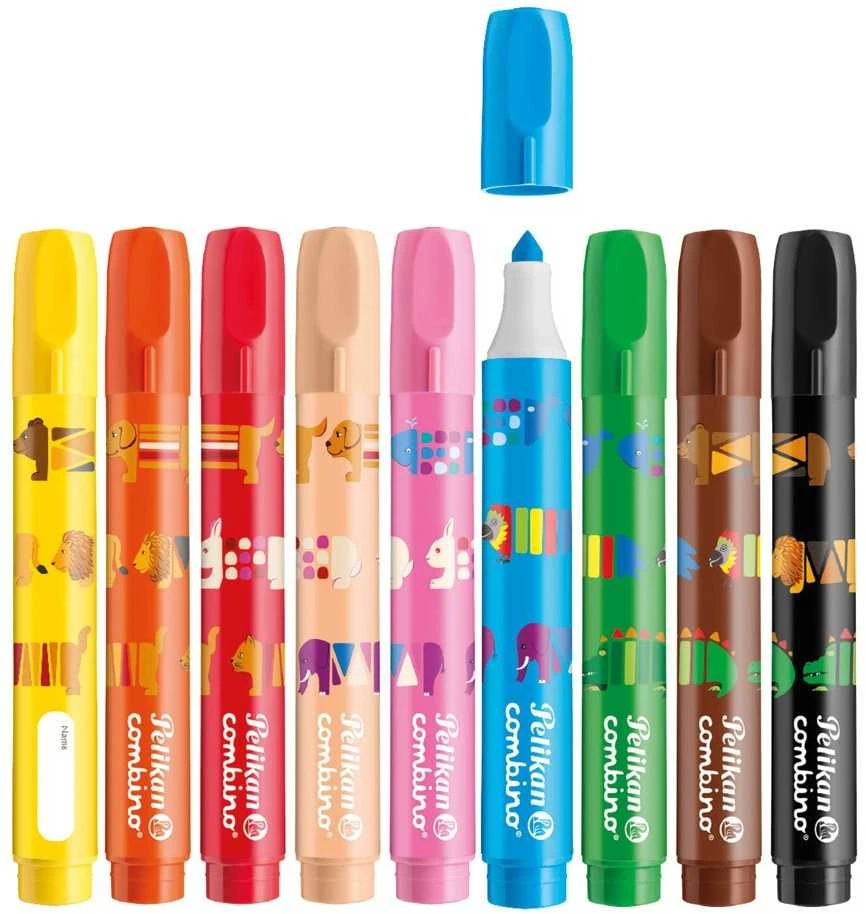 Pelikan Flomasteriai Herlitz Colorella Super Combino C411, 9 vnt.