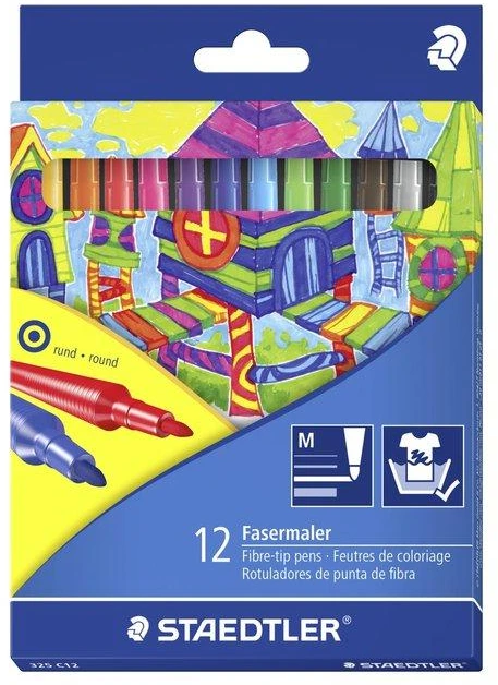 Flomasteriai STAEDTLER Noris Club, 12 vnt.