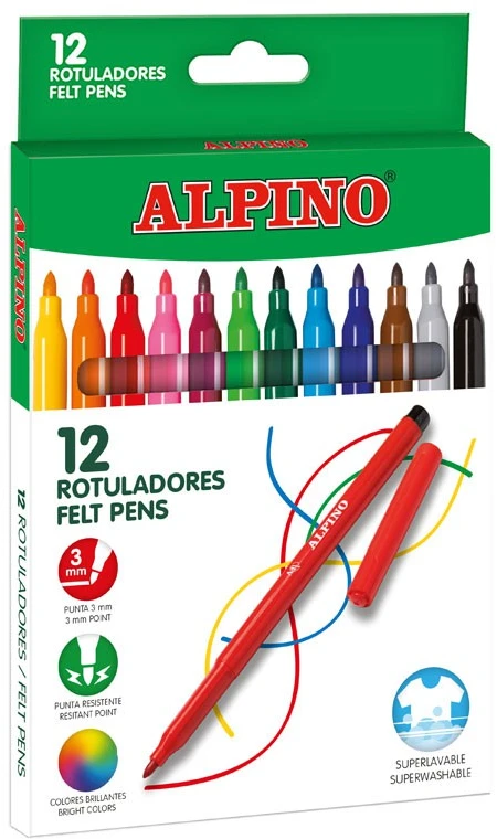 Stabilo Flomasteriai TRIO Jumbo 12sp.