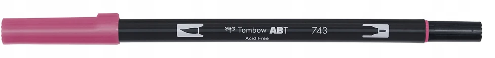 Flomasteris Tombow ABT 743, šilta rožinė