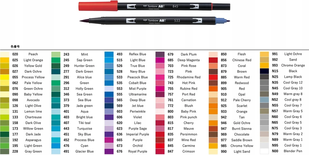 Flomasteris Tombow ABT N60, pilkas