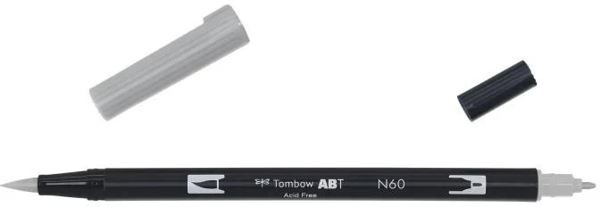 Flomasteris Tombow ABT N60, pilkas