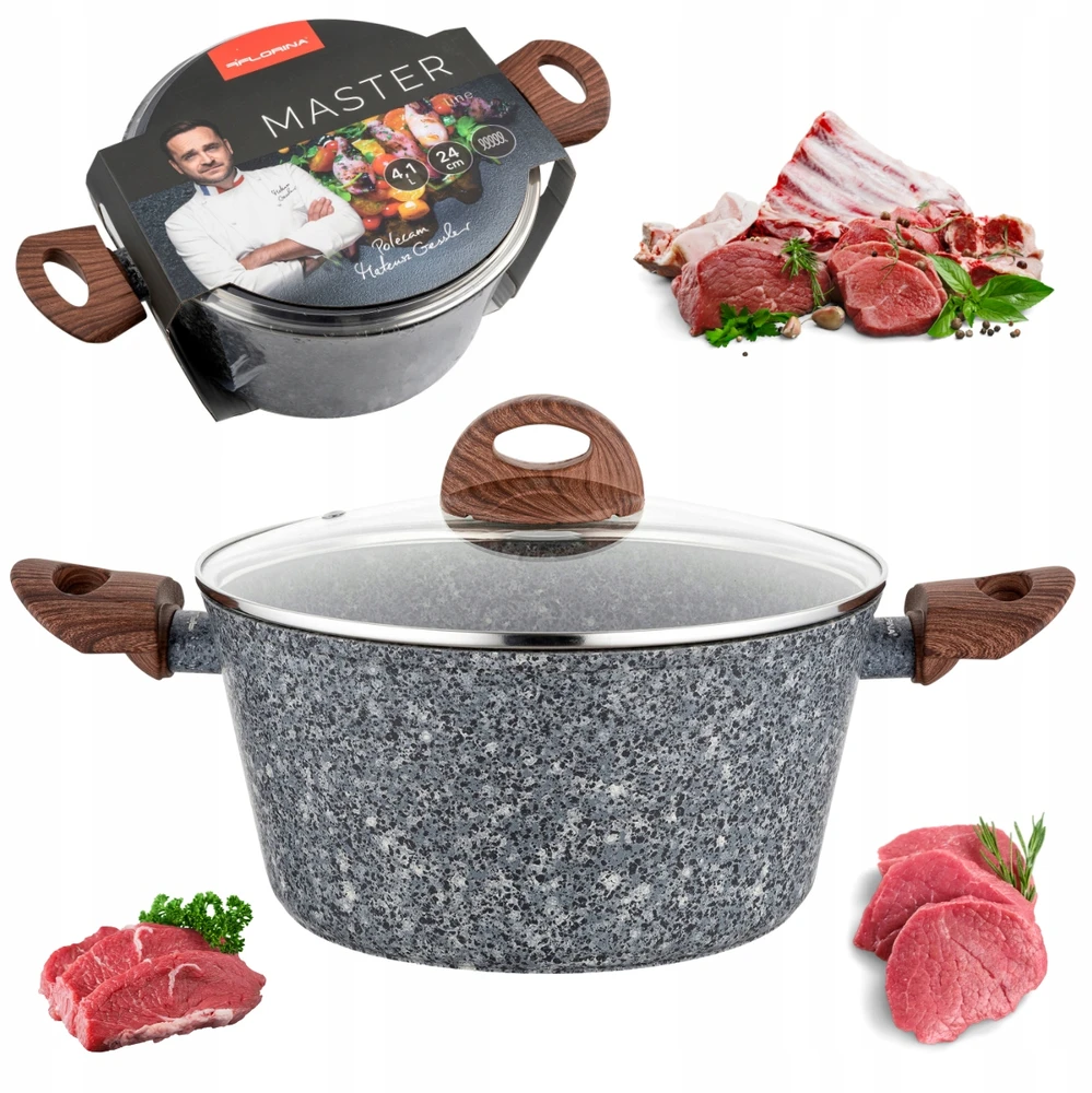 Florina Aliuminio PUODAS 24cm INDUKCIJA su dangteliu 4.1l