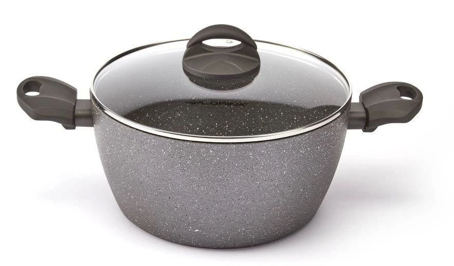 FLORINA Aliuminis puodas Lava Stone 24 cm 4L
