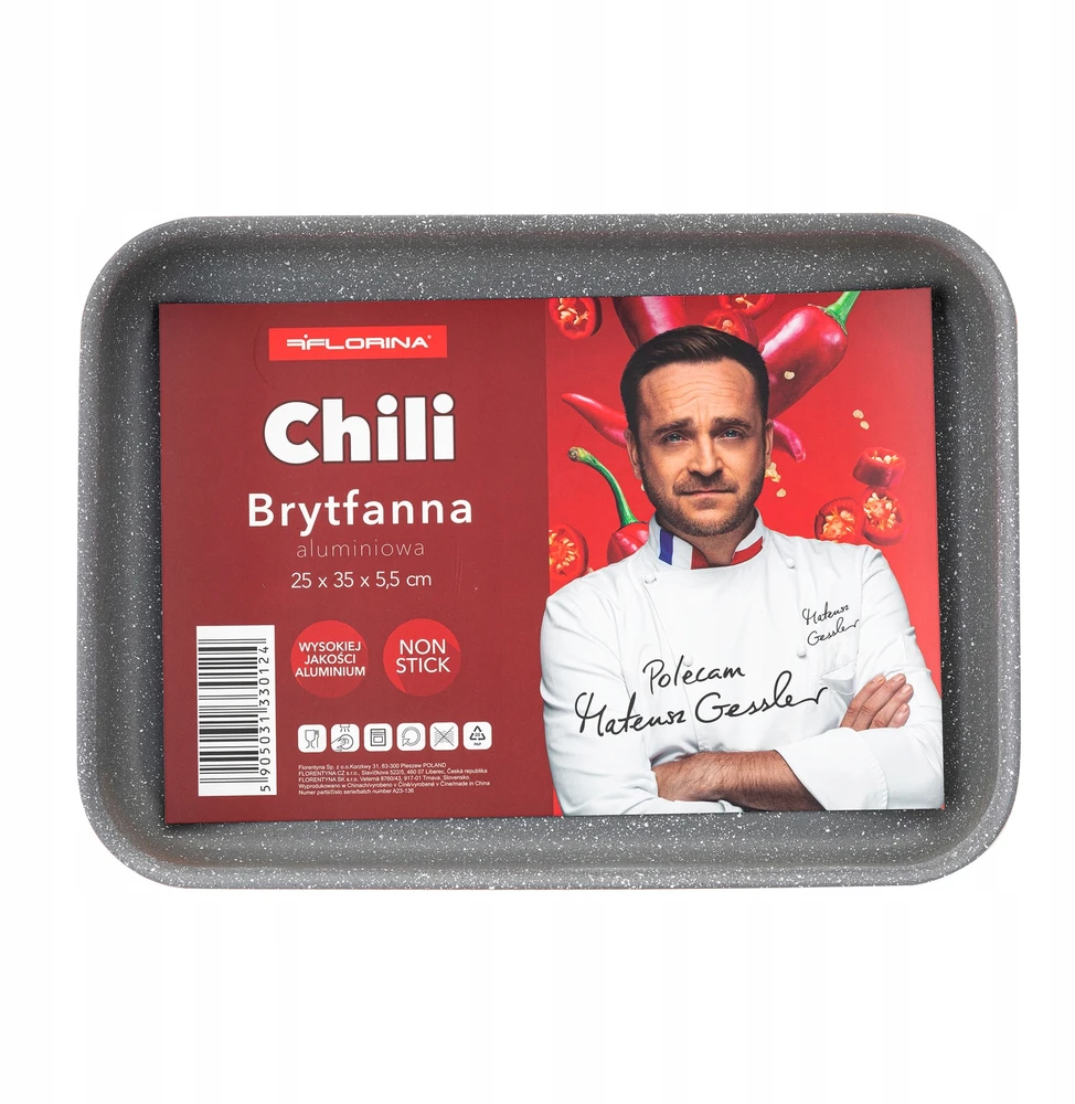 Florina Chili by Mateusz Gessler aliuminio keptuvė, 25 cm, raudona
