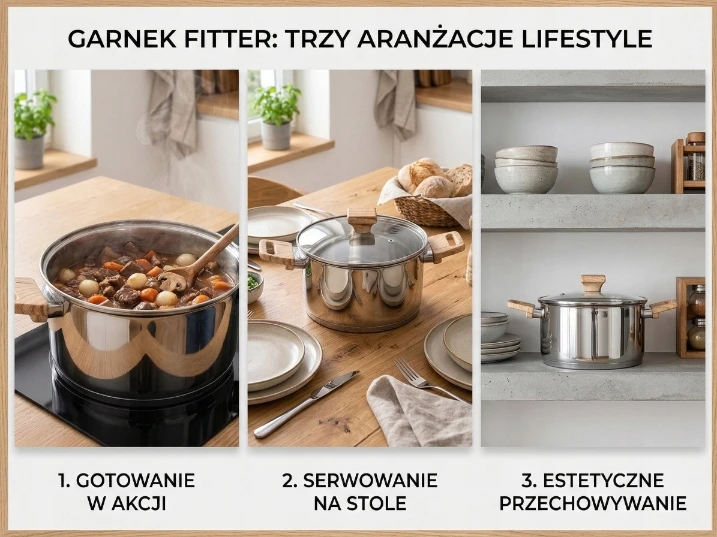 Florina Fitter puodas 20 cm 3,3L nerūdijantis plienas su dangčiu indukcinėmis dujomis