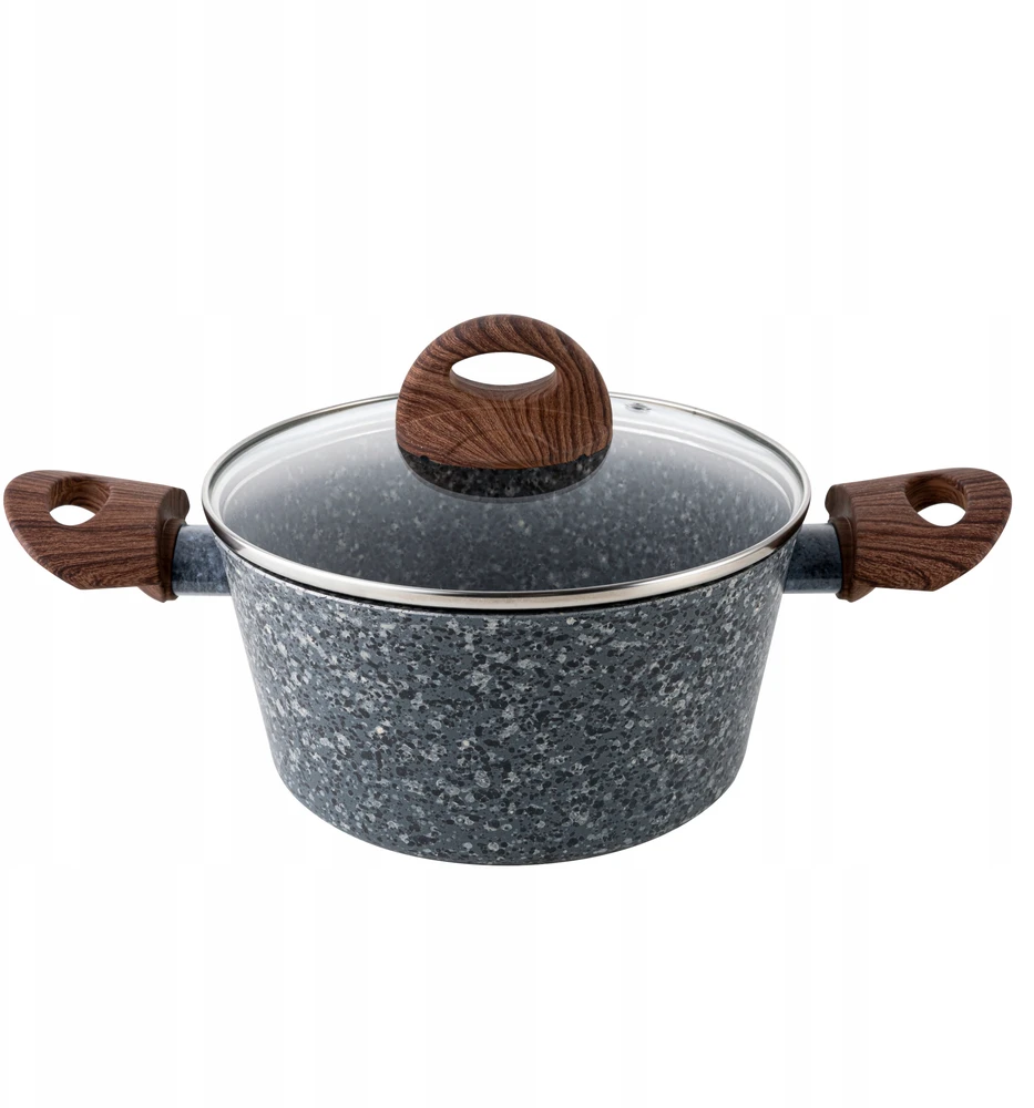 Florina Granite Aliumininis puodas su dangčiu, 4.1l