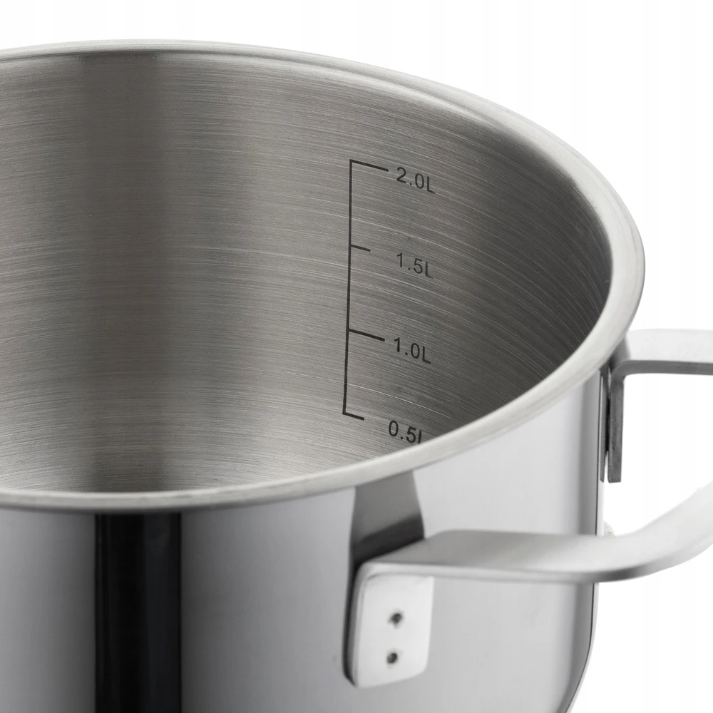 Florina Infinity nerūdijančio plieno puodas 16 cm 1,6L su dangteliu, dujų indukcija