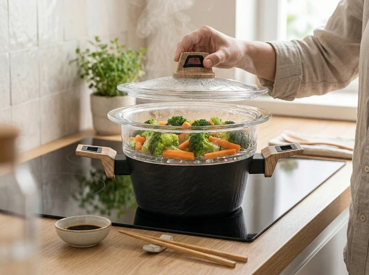 Florina Japandi garų puodas 20 cm 1,9L su sieteliu