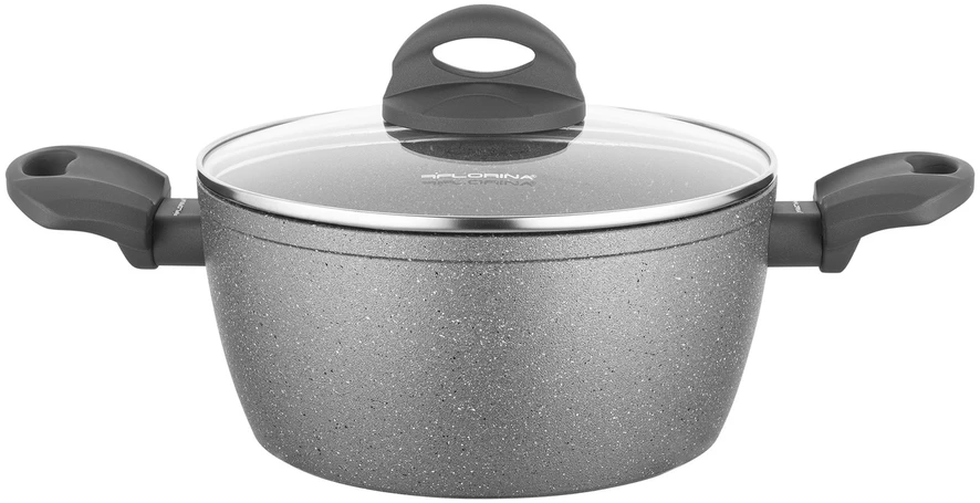 Florina Lava Akmens puodas 16 cm 1,2L su indukciniu dangteliu