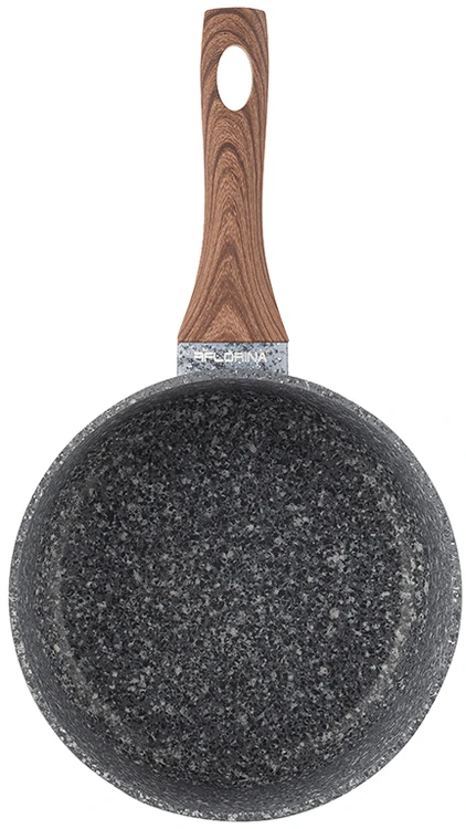 Florina Master aliuminio puodas 20 cm 2,4 l, pilkas granitas, indukcinis