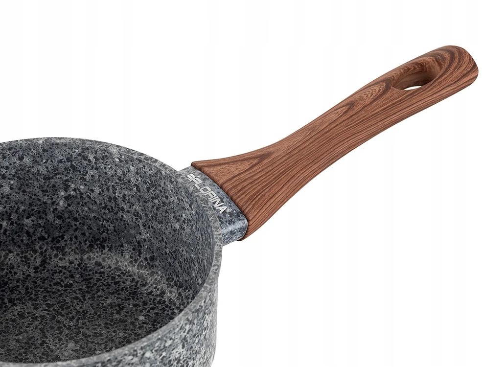 Florina Master aliuminio puodas 20 cm 2,4 l, pilkas granitas, indukcinis