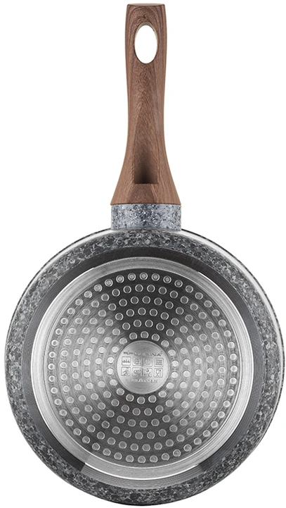 Florina Master aliuminio puodas 20 cm 2,4 l, pilkas granitas, indukcinis