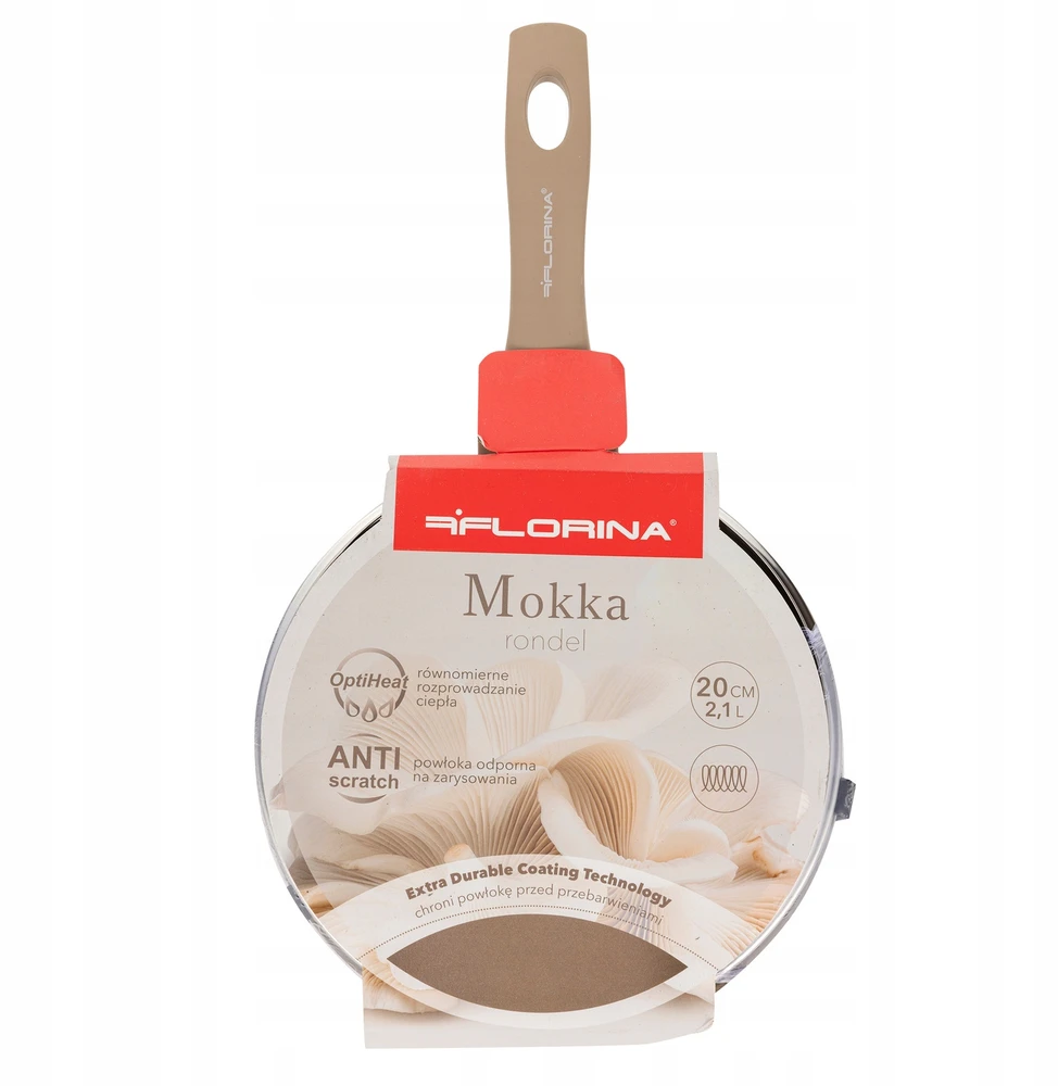 Florina Mokka aliuminio puodas 20cm 2,1L keraminis indukcinis su dangteliu