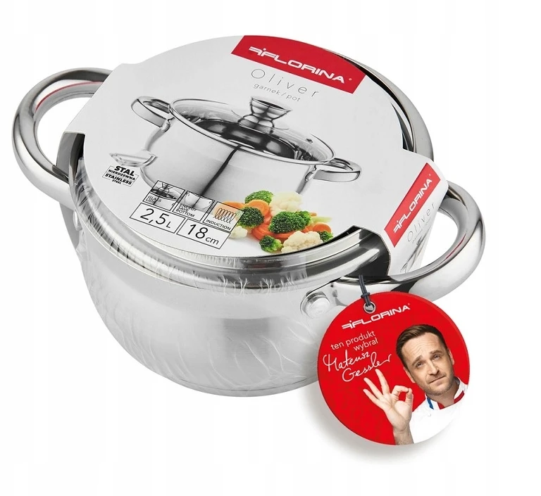 Florina Nerūdijančio plieno puodas oliver 18 cm 2,5 l