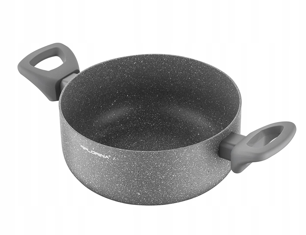 Florina Pierre puodas 20 cm 2,3L pilkas aliuminis su indukcine dangteliu