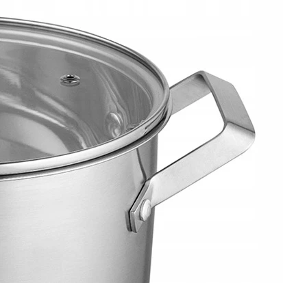 Florina Puodas tradycyjny su dangteliu plieno indukcija gaz sidabrinė 18cm 2,5L Maddox