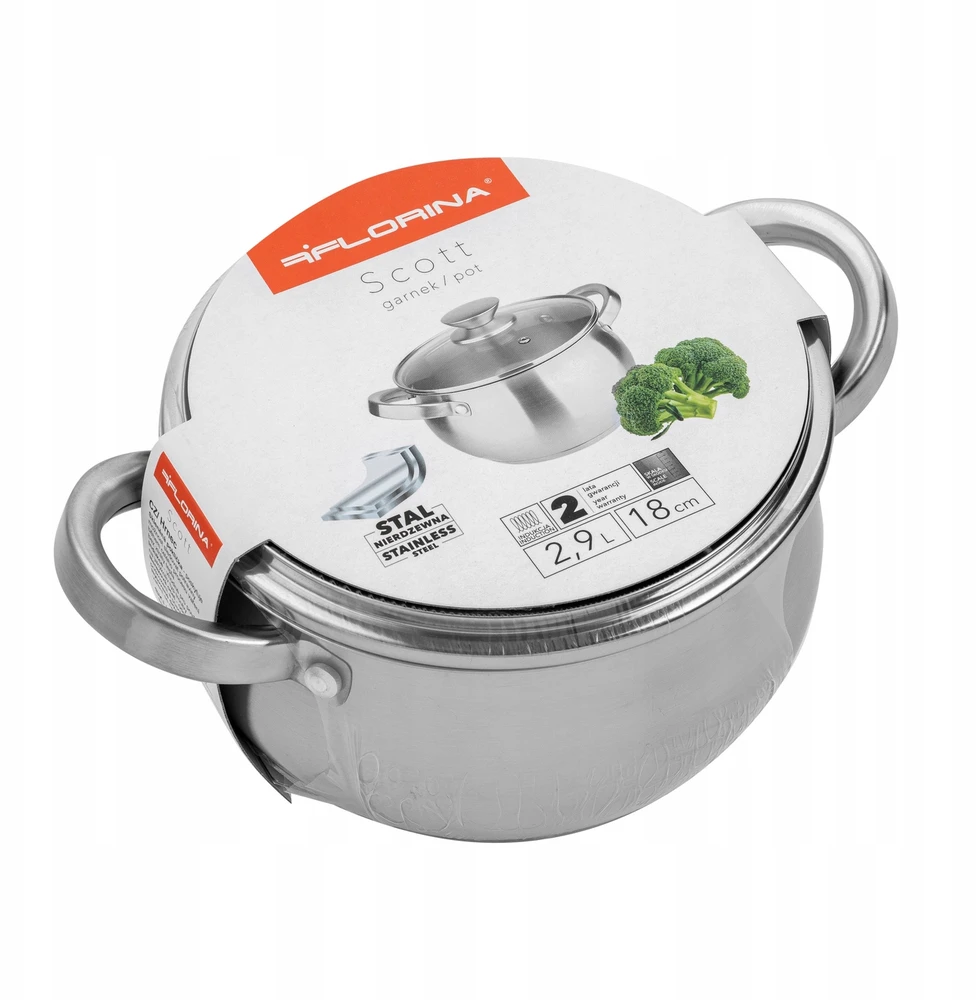 Florina Scott 18cm 2,9 l nerūdijančio plieno puodas