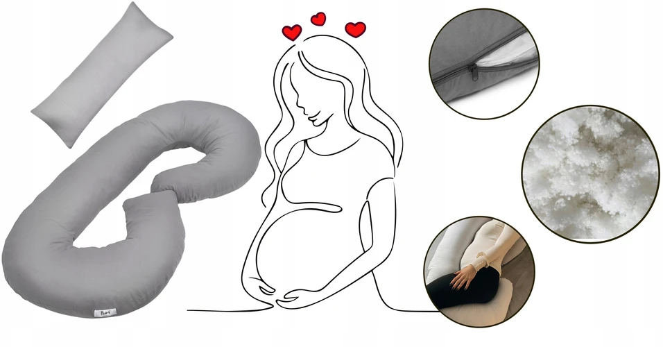 Flumi Nėščiųjų pagalvė nėščiosioms - Kruasanas miegui, C tipo maitinimas, NEMOKAMAI