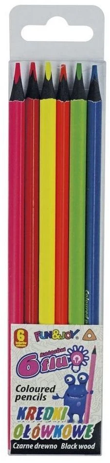 Fluo pieštukai 6 spalvų - Titanum