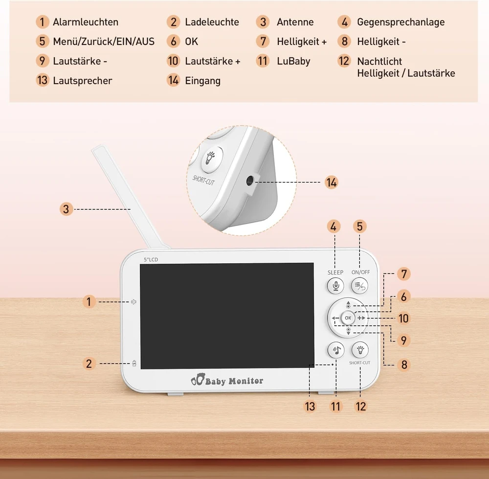 FNITAER 5" ELEKTRONINĖ AUKŠLĖ BE WIFI, 4X ZOOM TRANSLIAVIMO KAMEROS, TERMOMETRAS