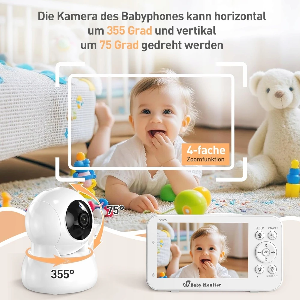 FNITAER 5" ELEKTRONINĖ AUKŠLĖ BE WIFI, 4X ZOOM TRANSLIAVIMO KAMEROS, TERMOMETRAS