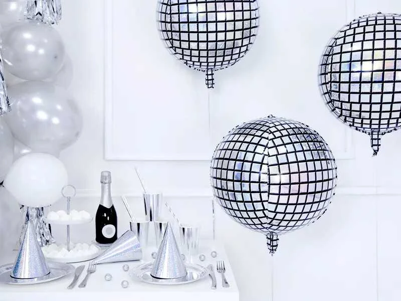 PartyDeco Folinis balionas "Disko kamuolys", 40cm