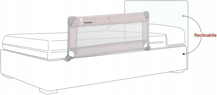 FOPPAPEDRETTI Hopla barierka zabezpieczająca do łóżka 43 x 93 cm + etui