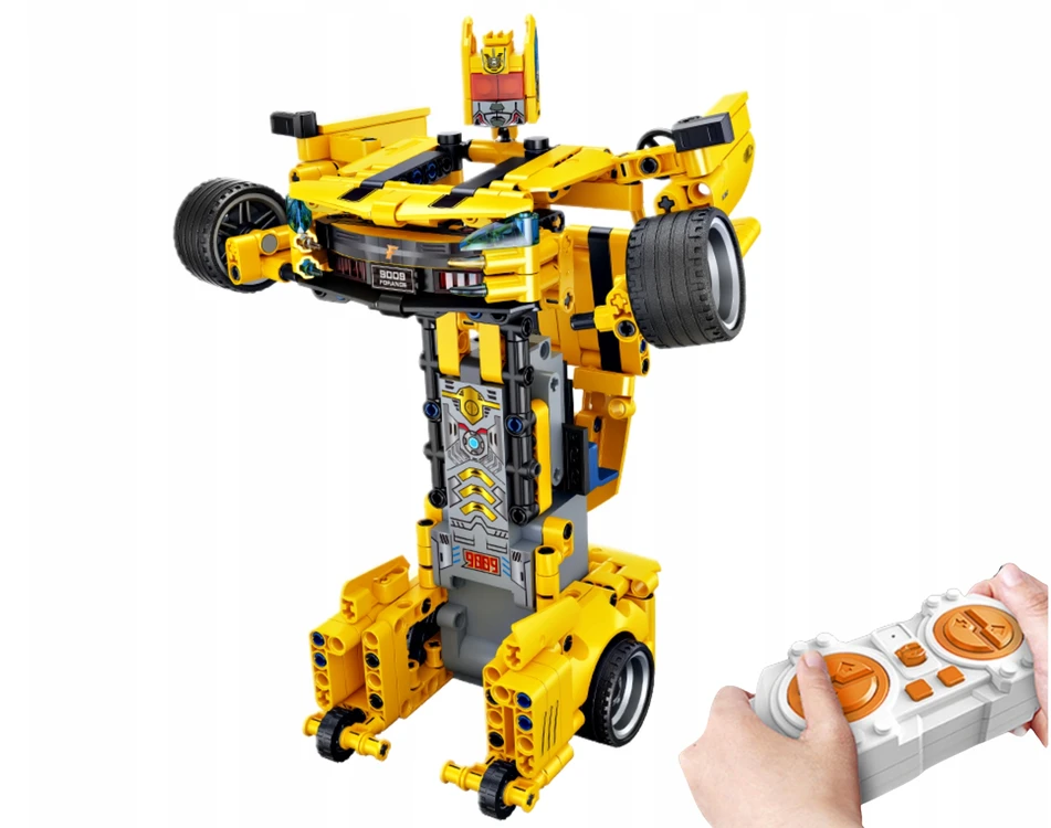 Forange Konstrukciniai blokeliai Auto/Robot Geltona Morph nuotoliniu būdu valdomi 521 vnt.